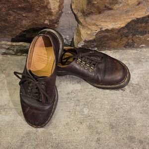 Dr. Martens Vintage Dark Brown Leather Oxfords 8098 Made in England